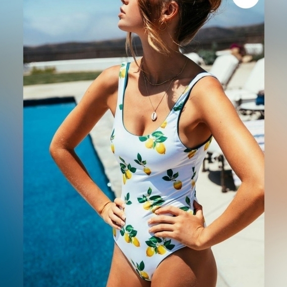 NWOT Chaser Reversible Lemonš and Pineappleš One Piece - Picture 1 of 6